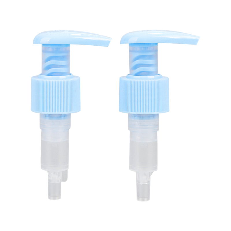 Blaue transparente Plastikflasche mit Pumpe Blaue transparente Plastikflasche mit Pumpe